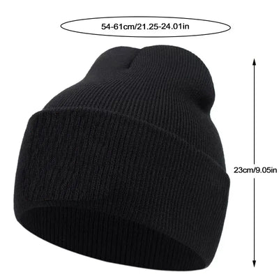 Happy Face embroidered knitted hat, autumn and winter couple outdoor sports event casual warm woolen hat, bean hat