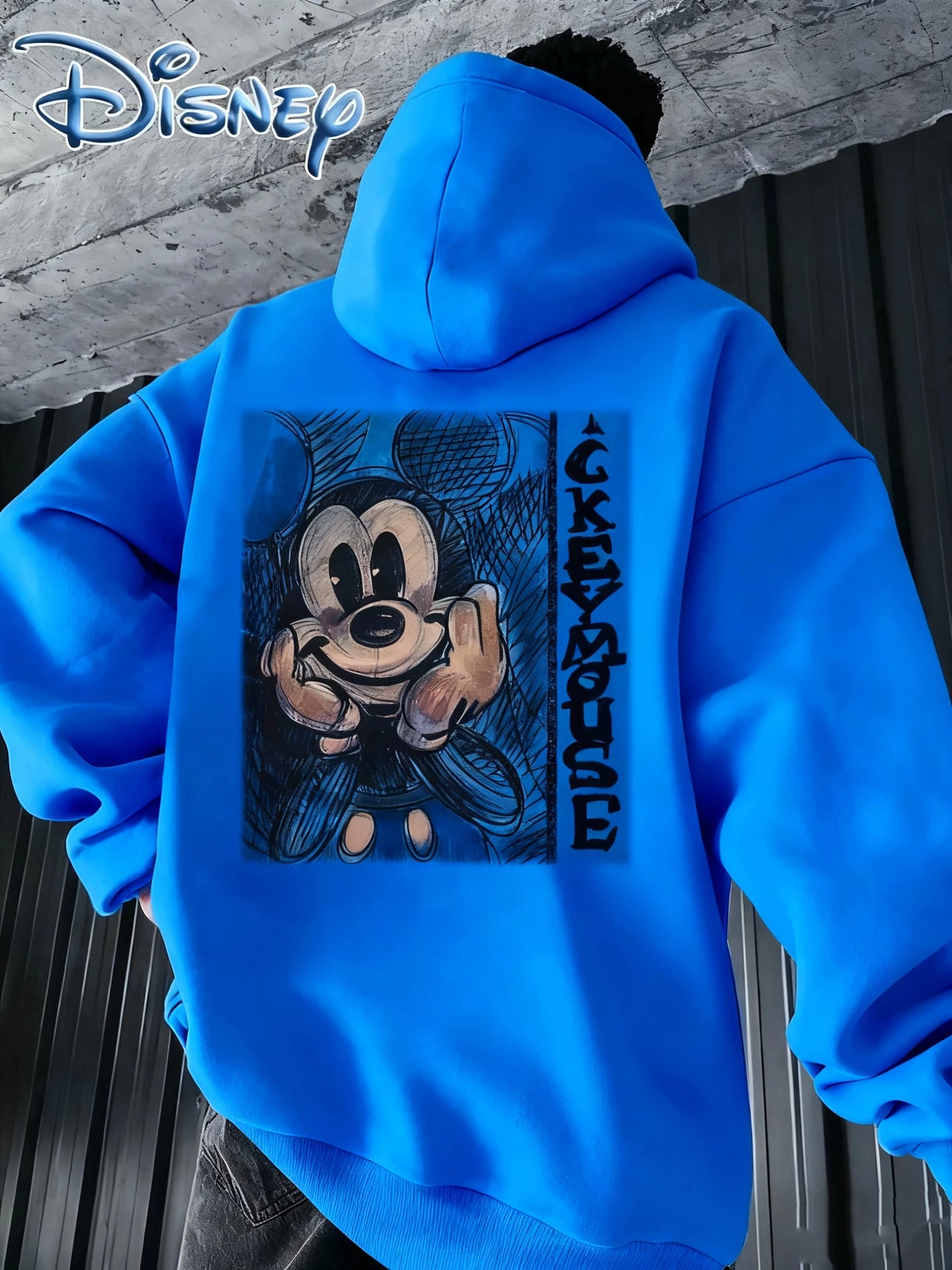 Disney Mickey Mouse Printed Men's Hoodie for Autumn and Winter, Warm and Comfortable, Fashionable and Trendy Hoodie