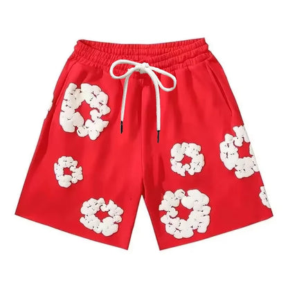 2025 Summer New American Flower Printed Men Women Board Shorts Quick Dry Beach Swiming Shorts Hip Hop Short Pants Beach Clothes
