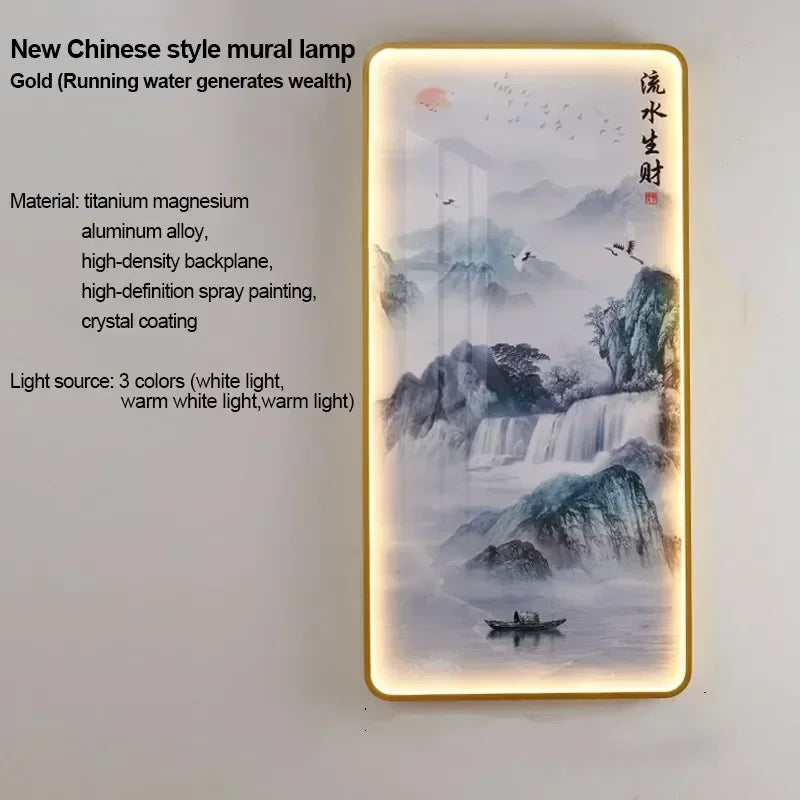 VIOLET Modern Picture Wall Light LED Chinese Creative Simple Mural Sconce Lamp For Home Living Room Study Corridor Decor