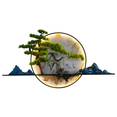 PLLY Modern Wall Picture Light Inside Creative Chinese Landscape Mural Sconces Lamp LED for Home Living Bedroom Study