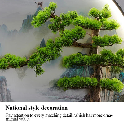 ANITA Modern LED Wall Picture Light Inside Creative Chinese Pine Landscape Mural Sconces Lamp for Home Living Bedroom Study