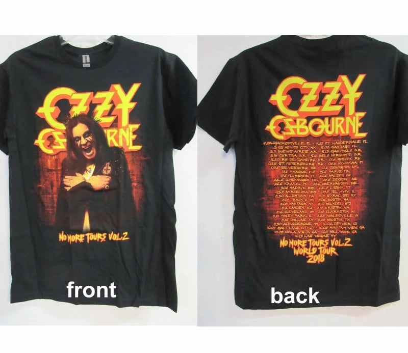 Ozzy Osbourne 2018 Nomo Tour Vol.2 Band Concert Music T-shirt - Men's and Women's Printed T-shirts for Street Daily Wear