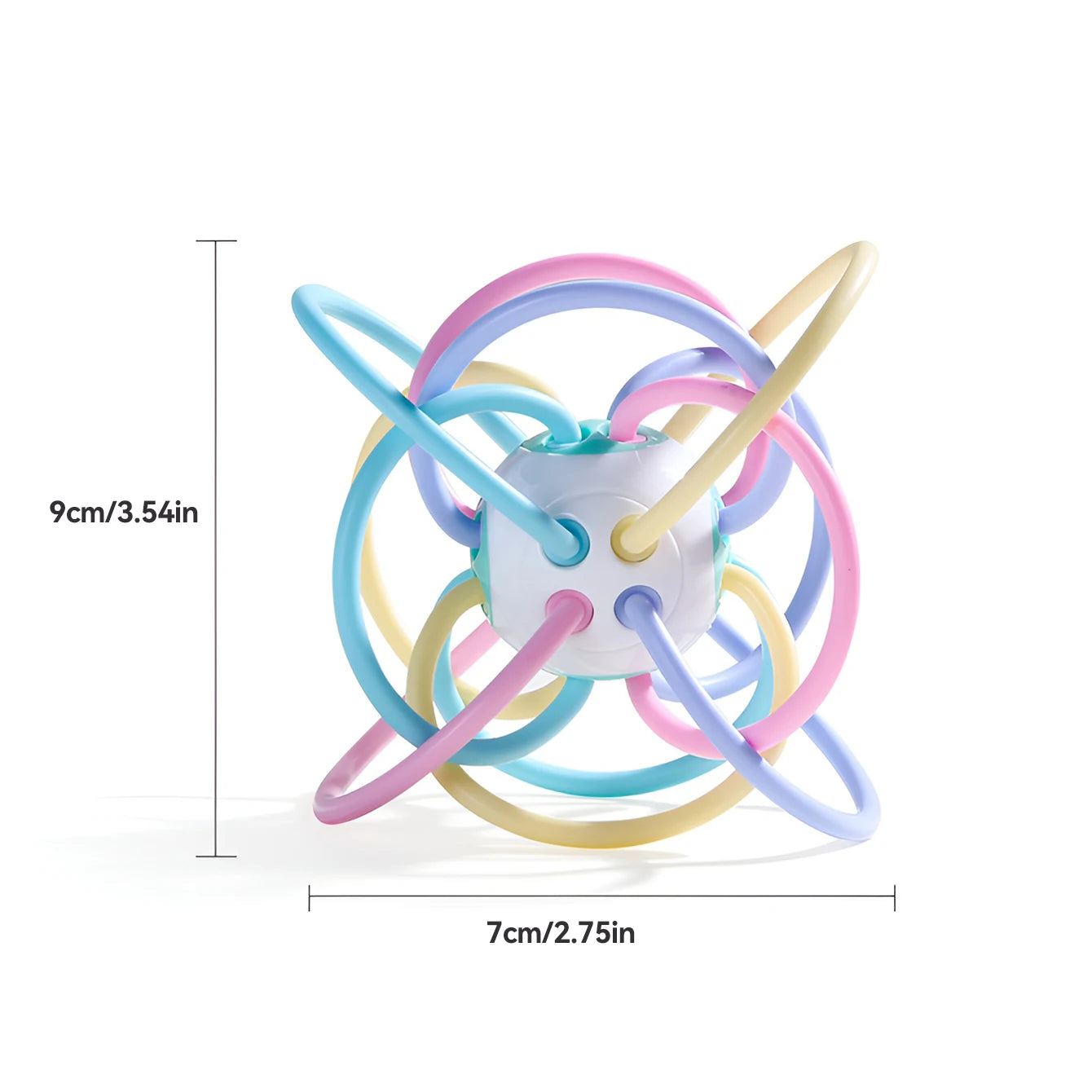 Manhattan square golfer grips teether grinding ball educational toy ball