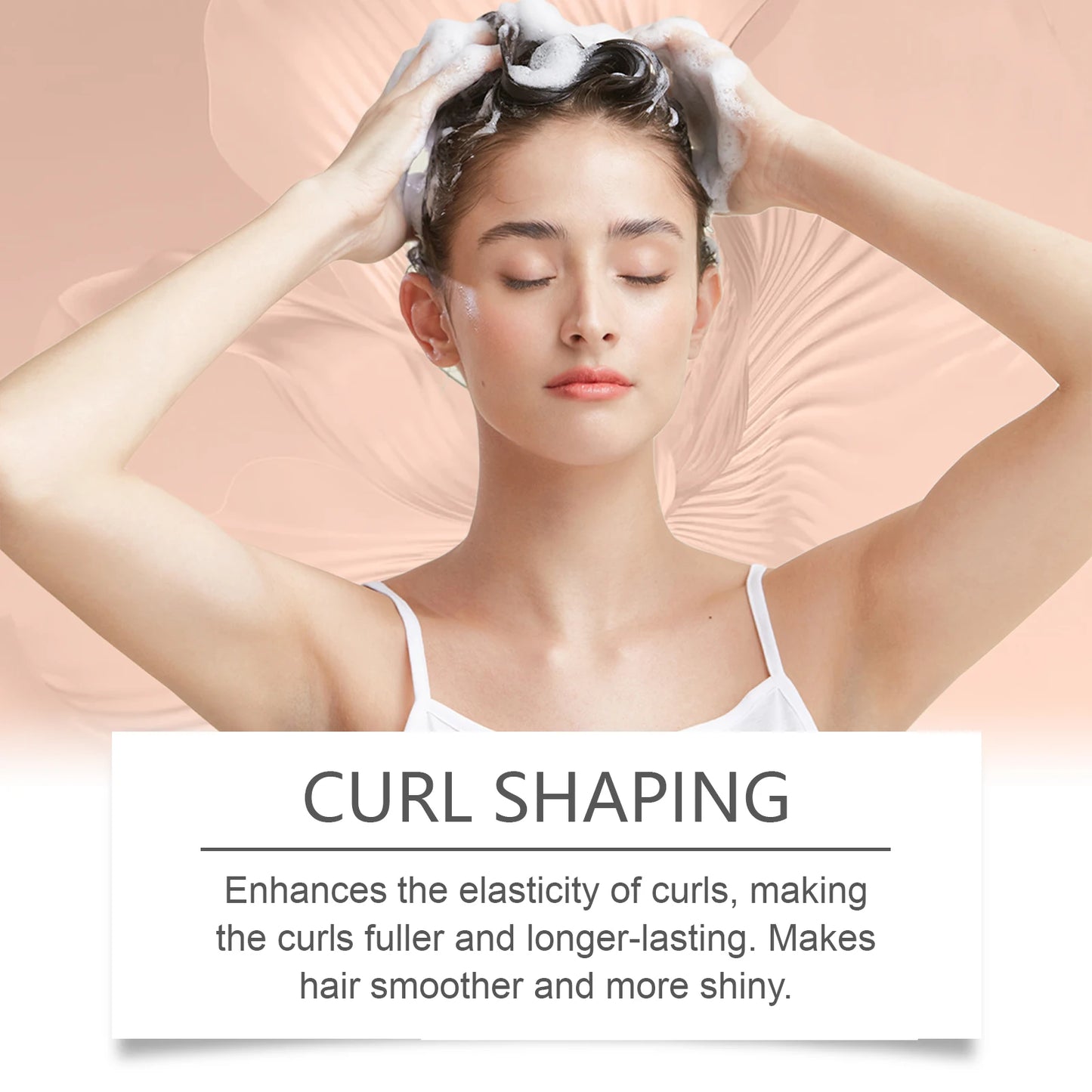 Hoegoa Coconut Hair Care Set Hydrating Curl Elasticity & Volumizing Shampoo/Conditioner,  Moisture-Rich Repair Treatment