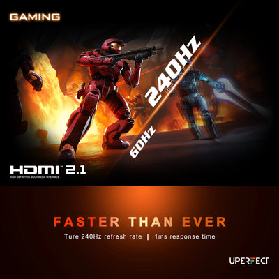 UPERFECT 16" 2K 240Hz Portable Monitor 100%DCI-P3 16:10 HDR FreeSync IPS Eye Care External Gaming Display For PC XBox PS5 Switch