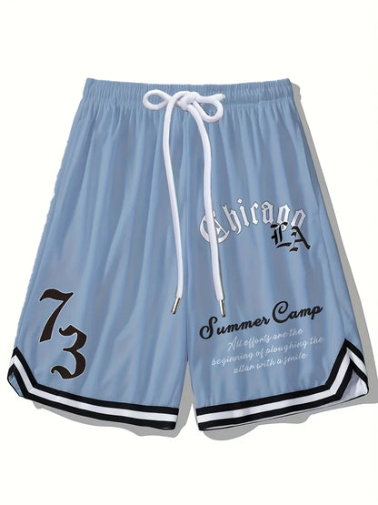 2025 Summer new men's shorts 3D printed basketball shorts casual sports and outdoor shorts