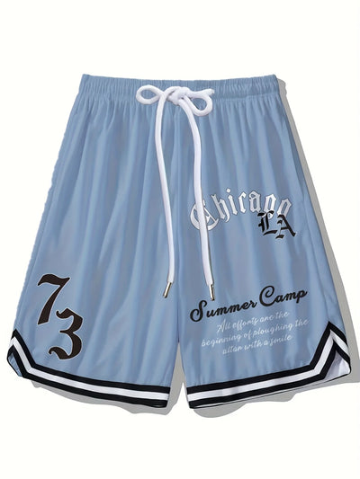 2025 Summer new men's shorts 3D printed basketball shorts casual sports and outdoor shorts