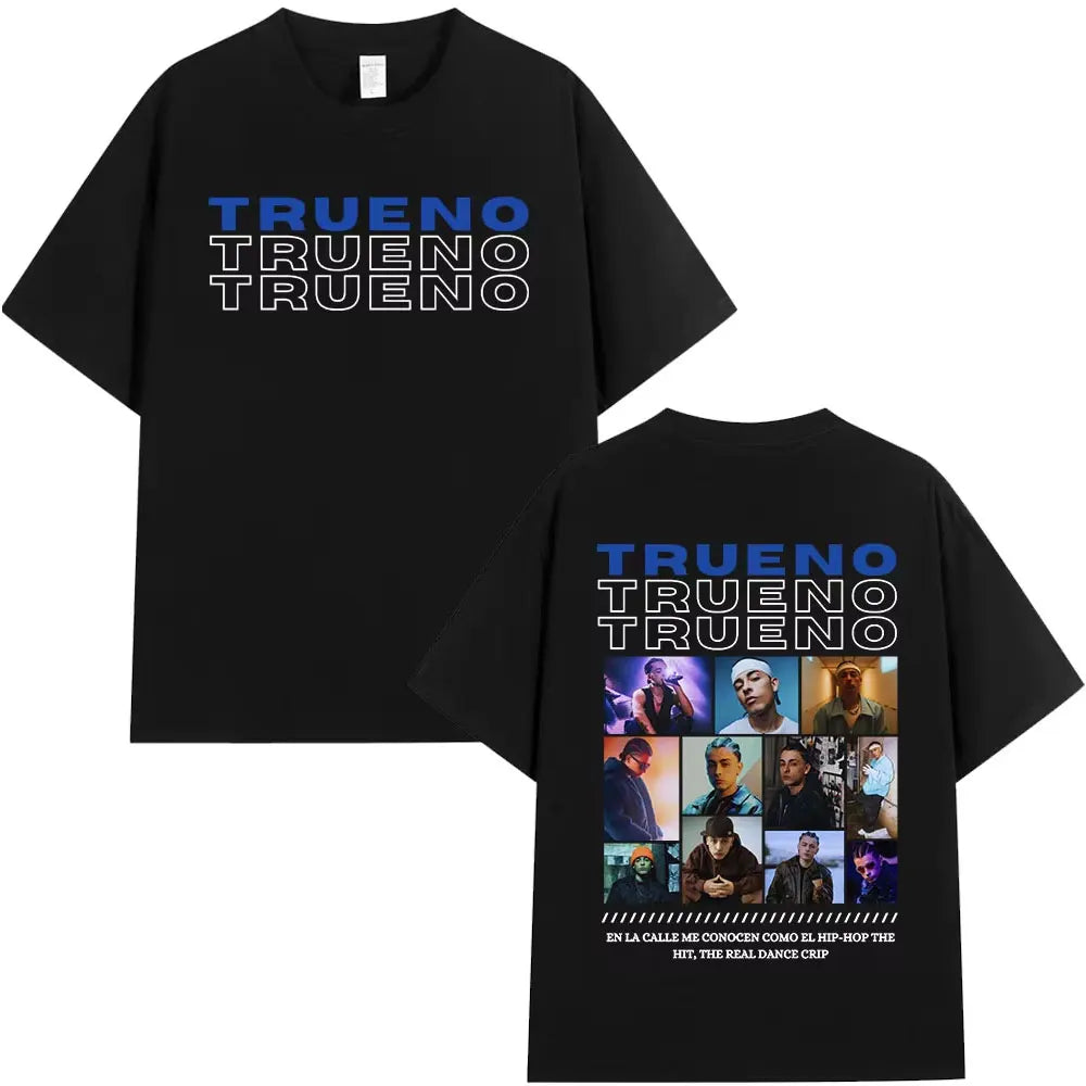Rapper Trueno Album Tour Merch T-shirt Men Women Clothes Fashion Short Sleeve Tee Shirt Streetwear Cotton Loose T-shirts Unisex