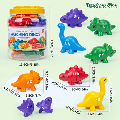 Matching Dinosaur Toy With storage bucket Montessori Toys for Kids Counting Learning Toys for Toddlers Children Development Game