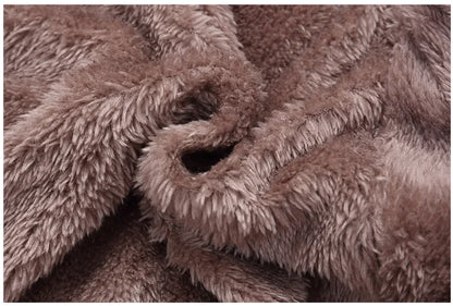 KLFLGD0-3 years old winter baby outdoor clothing fur lining warm toddler girl boy jumpsuit cartoon plus velvet baby jumpsuit