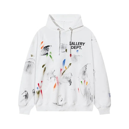 Autumn Trendy Men's Long Sleeve Thermal Hoodie Streetwear New High Street Loose Fleece Hoodie Letter Print Casual Sweatshirt