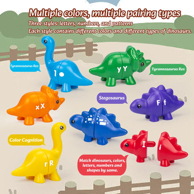 Matching Dinosaur Toy With storage bucket Montessori Toys for Kids Counting Learning Toys for Toddlers Children Development Game