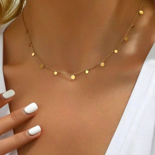 316L Stainless Steel Simple Fashion Zircon Waterdrop Pendant Necklace for Women Trendy Waterproff Chain Neck Party Jewelry Gifts