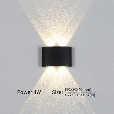 LED Wall Light Outdoor Indoor 2W 4W 6W 8W 10W AC85-265V Up Down White Black Modern Light For Home Garden Bedroom Corridor