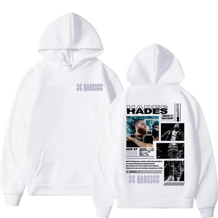 Autumn/winter Rapper Hades 66 Makes Money Not Friends Album Cover Pullover Hoodie Male Hip Hop Street Cotton Hoodie Sweatshirt.
