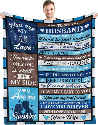 1PC Gift To Dad Thin Blanket for Father's day Anniversary Birthday Mother's Day for Mom Wife Sister Grandma Abuela Soft Throw