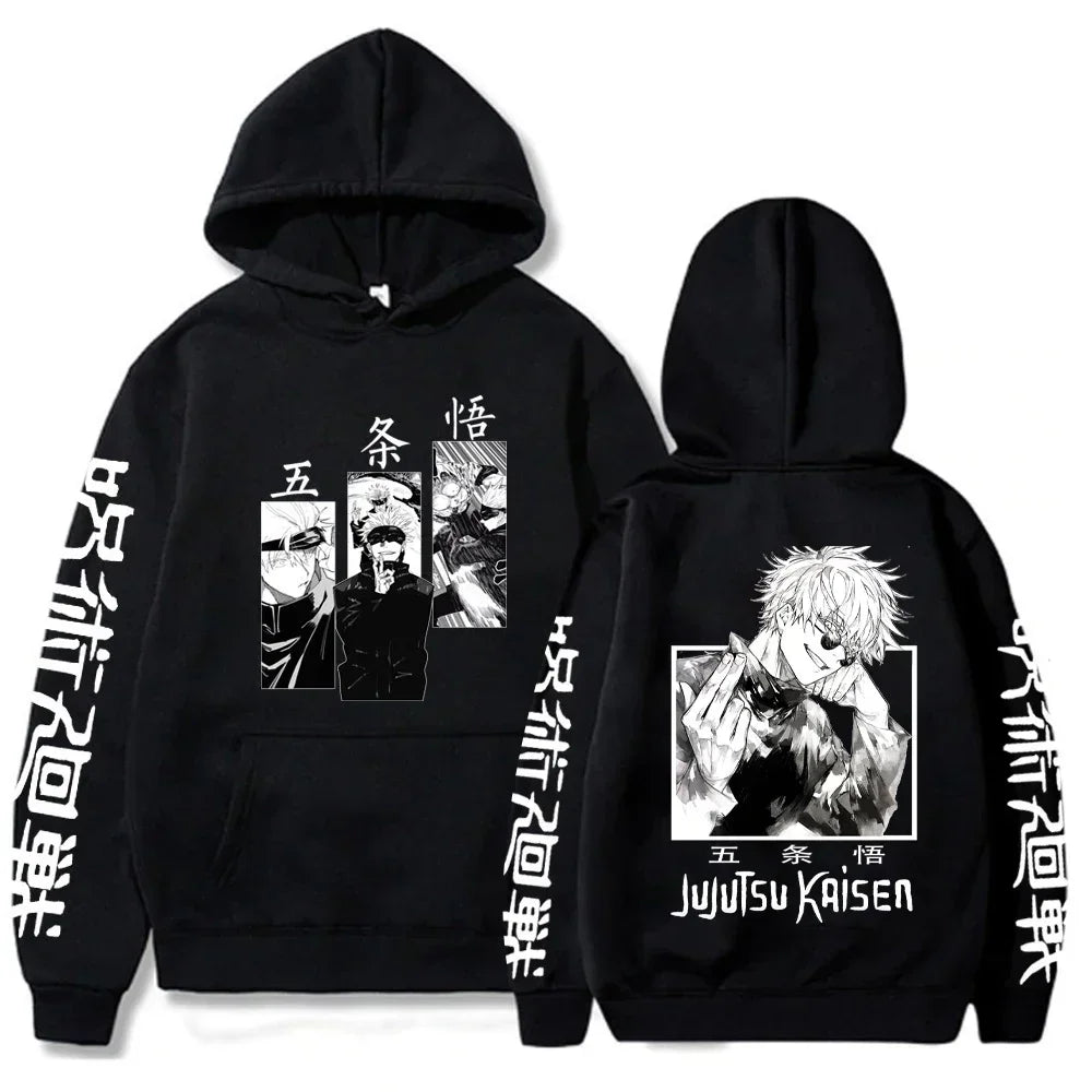 Japanese Anime Print Sweatshirts Jujutsu Kaisen Hoodie Harajuku Autumn Winter Streetwear Clothe Yuji Itadori Plus Size Hoodie