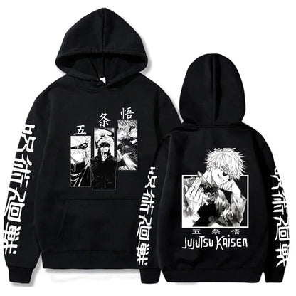 Japanese Anime Print Sweatshirts Jujutsu Kaisen Hoodie Harajuku Autumn Winter Streetwear Clothe Yuji Itadori Plus Size Hoodie