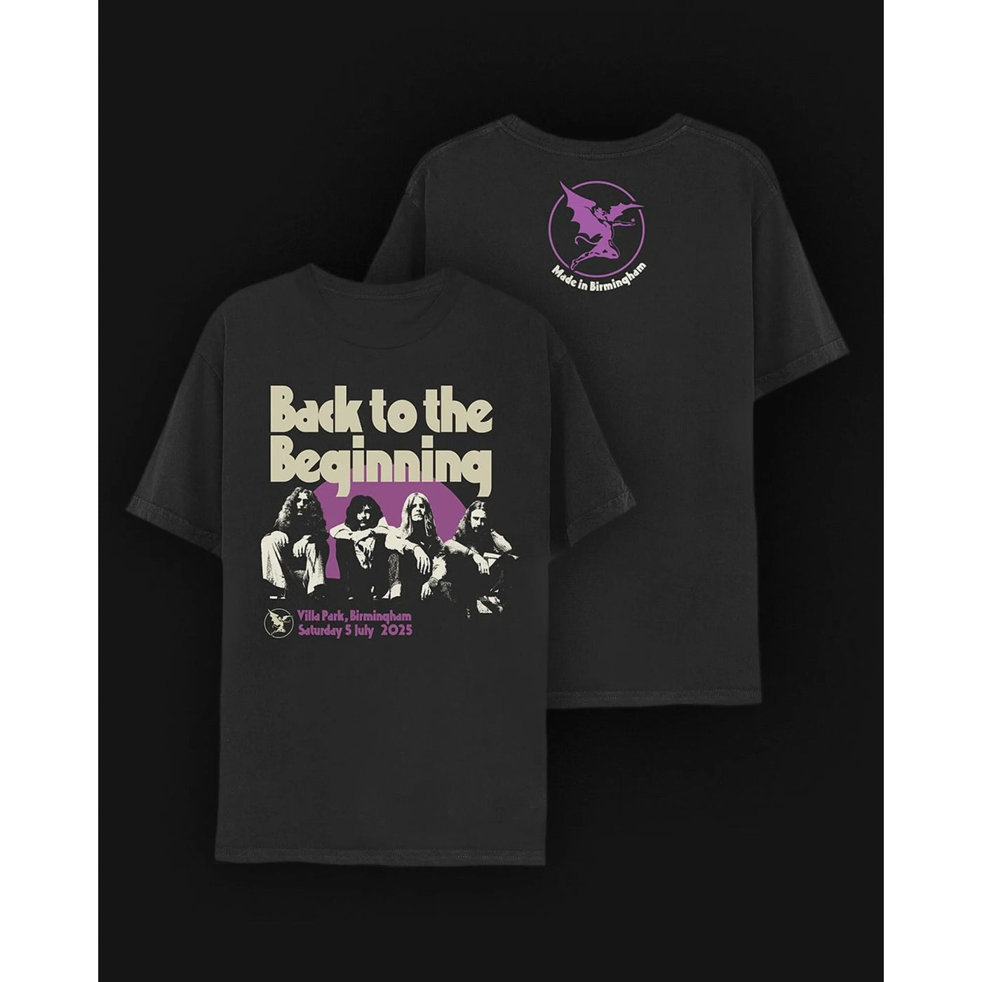 Black Sabbath and Ozzy Osbourne Back To The Beginning Merch Event Tee with Lineup Two Sided T-Shirt Ins Y2k New Brand New Style