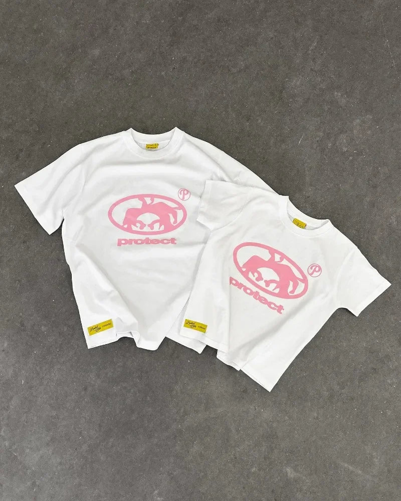 Trendy Two Piece Set Fashion Cartoon Embroidered Loose Sweatpants Men Clothing Y2K Harajuku Hip Hop Casual Quick Drying T shirt