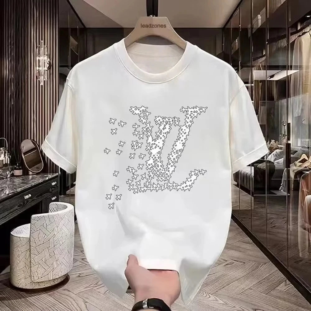 Hot Sale Men Women Casual T Shirt Designer Tees Print Short Sleeve Oversized Top Round Neck Men Women Cotton T-Shirts 71304