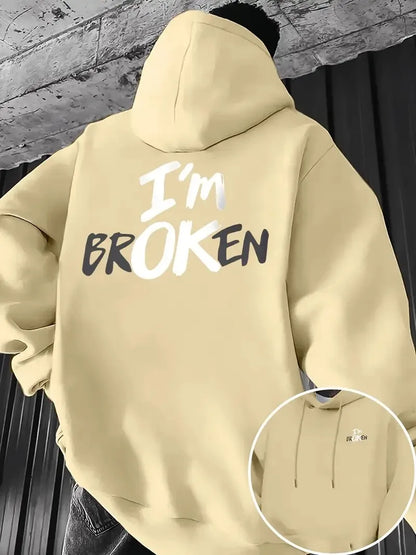 The new men's hoodie for Spring and Autumn 2025 features a casual fashionable and comfortable 3D letter pattern print