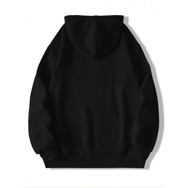 2025 new  Men's Hooded Sweater, Plus Velvet To Keep Warm, Sports Hoodie With Pocket, Suitable For Spring And Autumn Wear