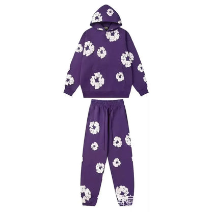 DENIM TEARS Men's Fashionable Printed Hoodie Foam Cotton Sports Suit European American Style Hot Selling New Arrival