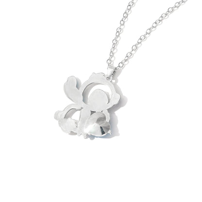 Lilo & Stitch Heart Rhinestone Necklace for Girls Anime Charms Pendant Fashion Jewelry Aesthetic Accessory Birthday Gift