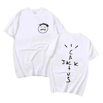 Rapper Cactus Jack Music Album T Shirts Men Women Fashion Hip Hop T Shirt 100% Cotton Short Sleeve T-shirt Oversized Tops 71111