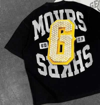 Street Hip-hop Retro Letters Fashion Oversized Short-sleeved Men 2025 American Harajuku Y2K Casual Loose Short-sleeved Women