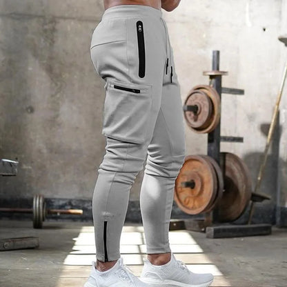 2024 Spring And Autumn New American Sports Men's Solid Color Overalls Outdoor Leisure Fitness Running Training Pants Clothing