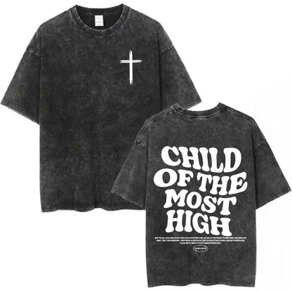 Salvation Jesus Paid It All Vintage Washed T Shirts Christian Bible Verse T-shirts Men Women Fashion Oversized Cotton Tshirts