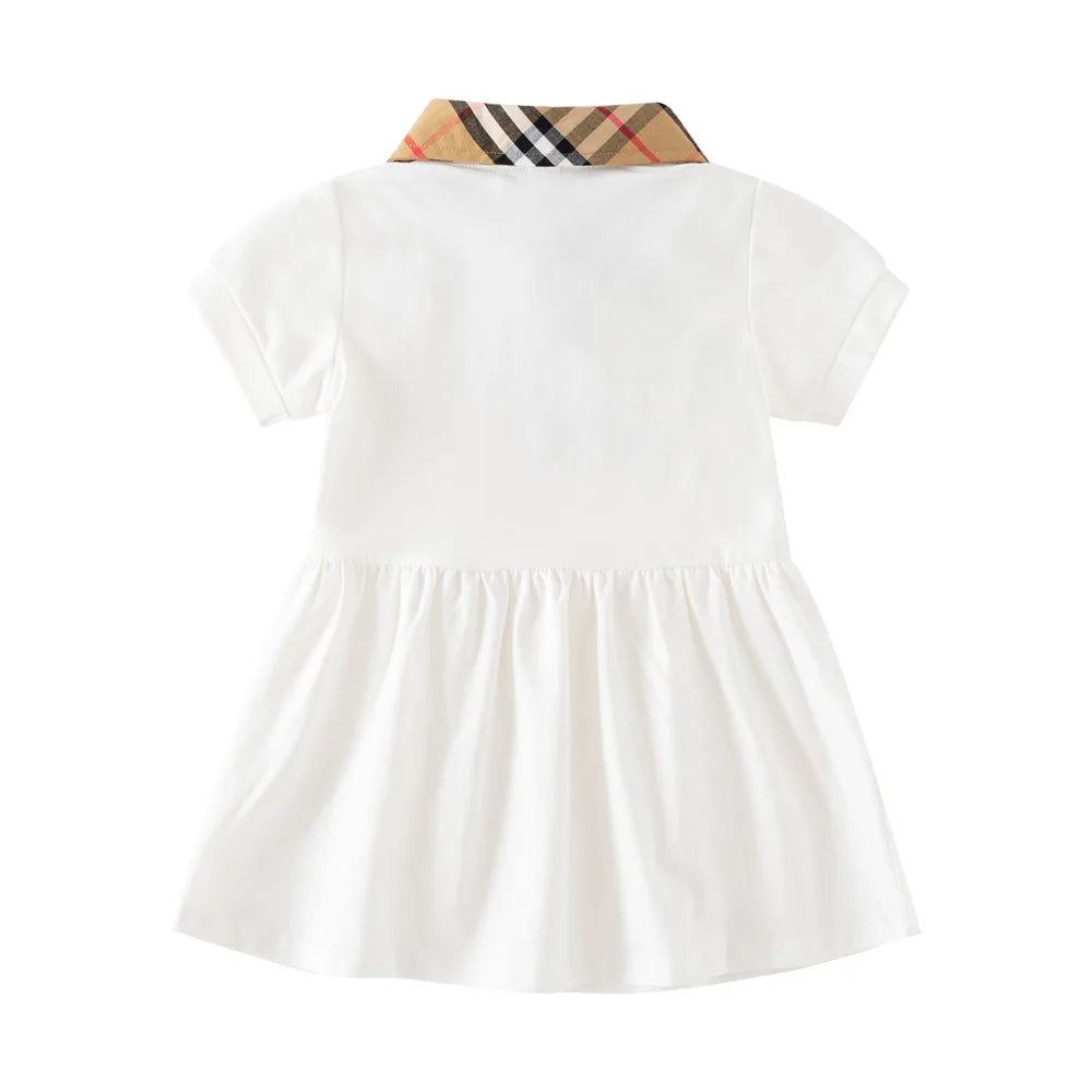 Baby Girl Princess Dress Cotton Baby Girl Dress Plaid Pattern Summer Newborn Clothes Baby Dress Party Birthday Baptism Dress