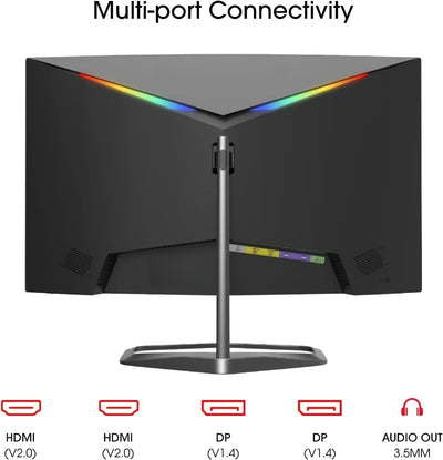 Curved 24.5-inch Gaming Monitor up to 240Hz 1080p R1500 1ms DisplayPort  x2 Blue Light Shift Build-in Speakers, M