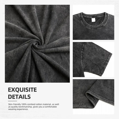 Silent Hill Washed T Shirt Streetwear Hip Hop Vintage T-Shirts Horror Movie Game Tees Tops Men Women Cotton Harajuku Printed