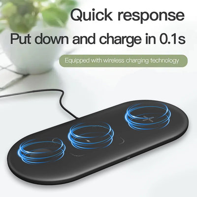 300W 3 In 1 Wireless Charger Stand Pad Super Fast Charging Dock Station for Apple Devices iPhone 16 15 14 13 iWatch 1-9 Airpods