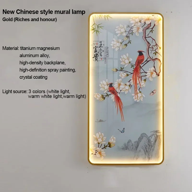 VIOLET Modern Picture Wall Light LED Chinese Creative Simple Mural Sconce Lamp For Home Living Room Study Corridor Decor