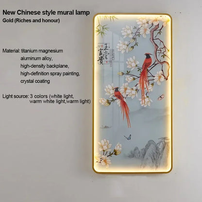 VIOLET Modern Picture Wall Light LED Chinese Creative Simple Mural Sconce Lamp For Home Living Room Study Corridor Decor