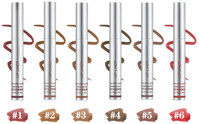 6 Color Waterproof Lip Liner Peel Off Tattoo Lip Gloss Lasting Matte Lip Tint Black Brown Contour Tear-off Makeup Stain Cosmetic