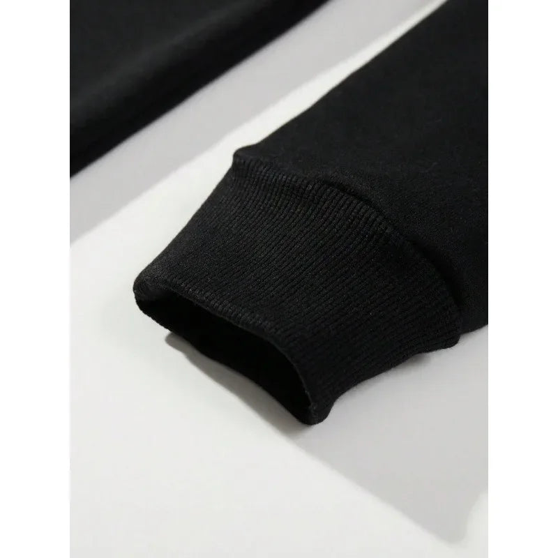 2025 new  Men's Hooded Sweater, Plus Velvet To Keep Warm, Sports Hoodie With Pocket, Suitable For Spring And Autumn Wear