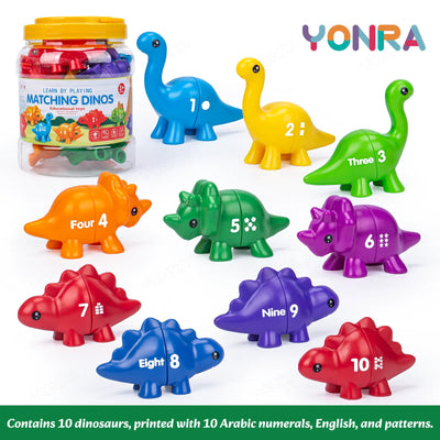 Matching Dinosaur Toy With storage bucket Montessori Toys for Kids Counting Learning Toys for Toddlers Children Development Game