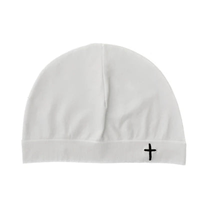 Cross Embroidered Knitted Skull Hat for Autumn and Winter Warmth Cover, Single layer Nylon Hat for Party