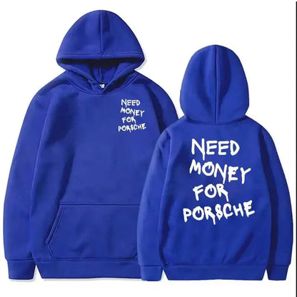 2025 Autumn/Winter New Funny Need Money Printed Hoodie Fashionable Design for Men and Women Couples Casual Hoodie Warm
