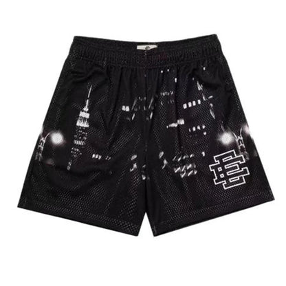 New Summer Eric Emanuel EE Basic Mesh Short Classic Floral Printed Gym Shorts 2025 Men's Gym Basketball Sports Beach Shorts