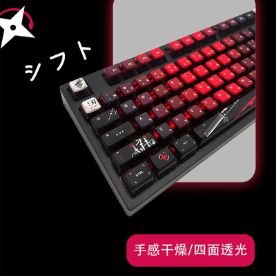 Yuki  Anime Pudding Keycap 120Keys Transparent PBT Thermal Sublimation ASA Profile Keycaps for Mechanical Keyboard Accessories