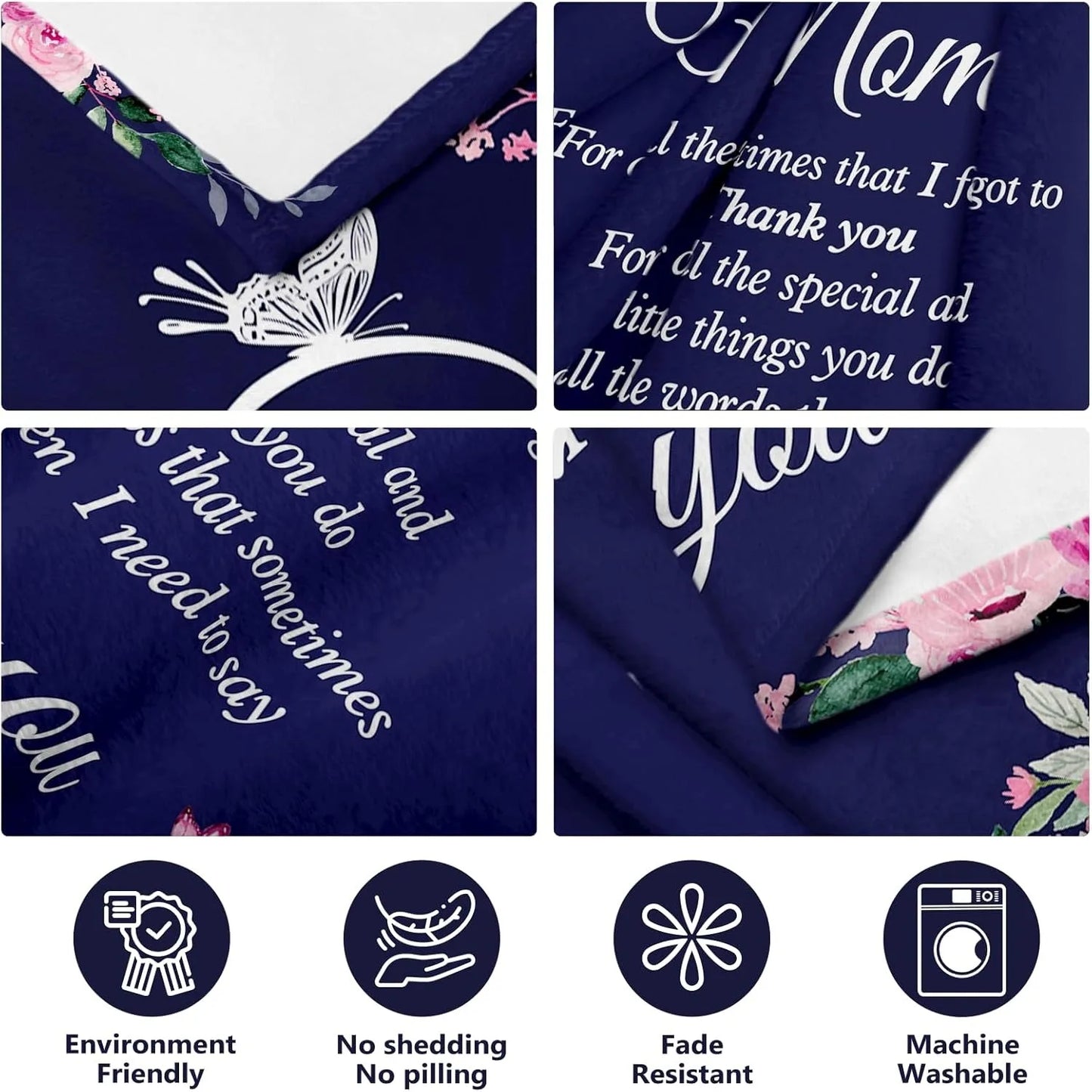 1PC Gift To Mom Thin Blanket for Anniversary Birthday Mothers Day Fathers day for Mom Dad Wife Sister Grandma Abuela Soft Throw