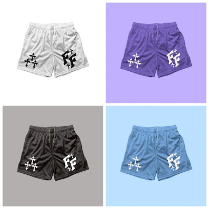2025 Summer Hot-selling New Basic Mesh Short Classic Flower 3D Printing Sports Shorts Men's Basketball Sports Casual Shorts