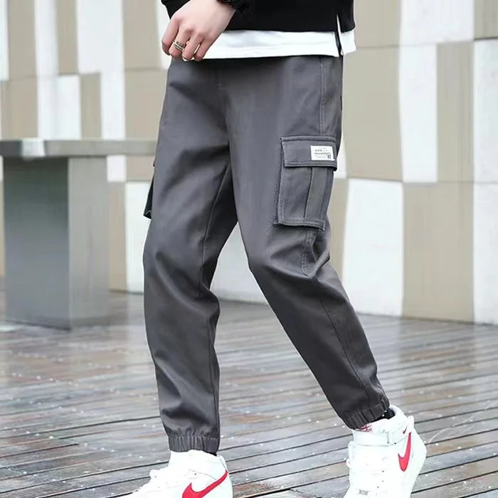 Multi Pocket Drawstring Cargo Pants, Men's Casual Cargo Pants For Summer Autumn Outdoor